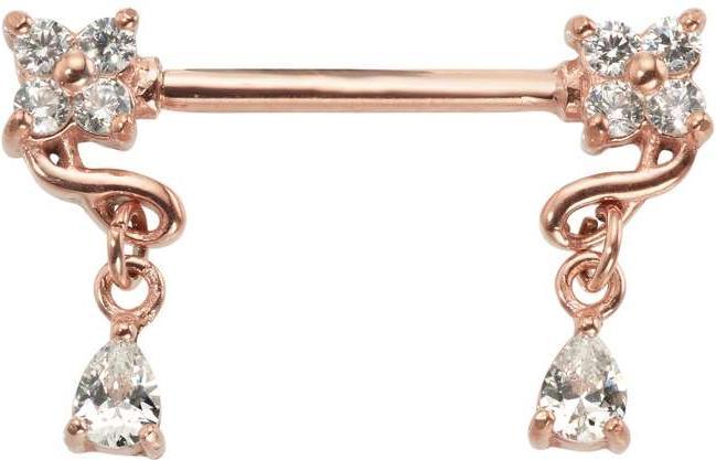 Actual product image Bijouteria Nipple piercing (Surgical steel 316L, PVD coating (gold coloured))
