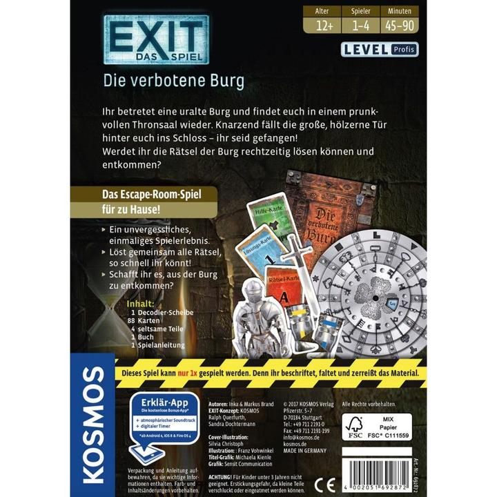 Produktbild Kosmos Exit - Die Verbotene Burg (Deutsch)