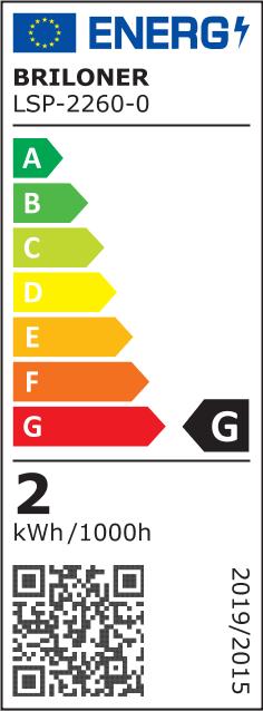 Label énergétique Briloner LED Superline (Blanc chaud, 300 cm, Intérieur)