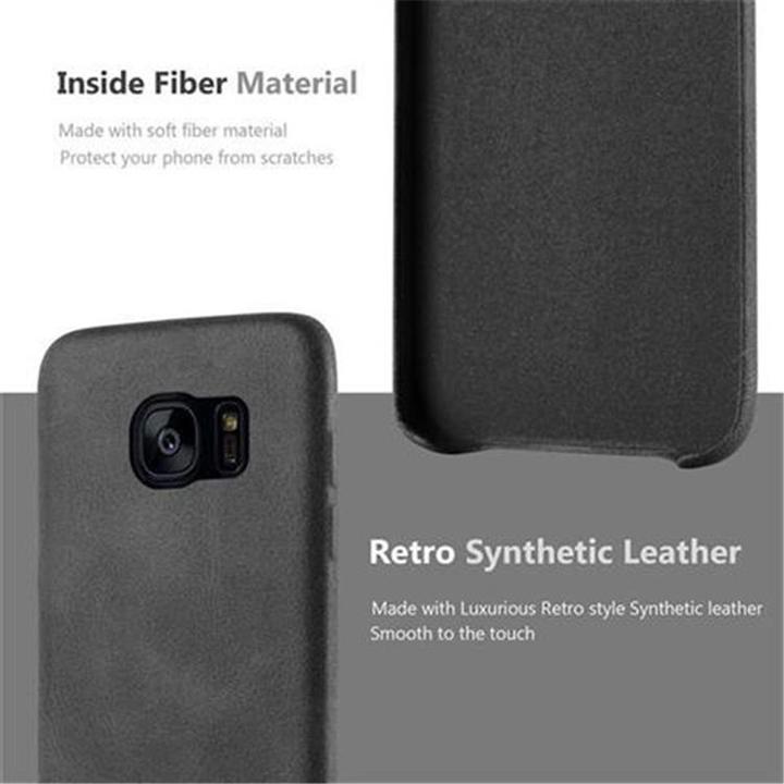 Actual product image Cadorabo Hard cover faux leather with texture (Samsung Galaxy S7 Edge)