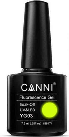 Image du produit Canni Vernis en gel Fluorescence YG03 UV/LED (Jaune, Vernis semi-permanent)