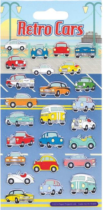 Produktbild Paper Projects Wiederverwendbare Harz Retro Autos Aufkleber