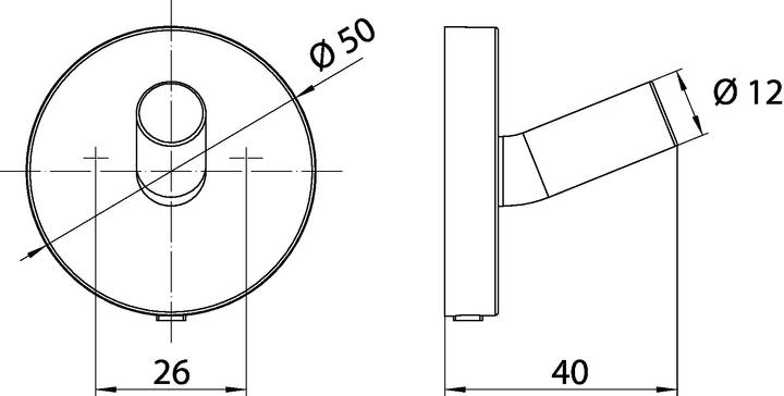 Produktbild Emco ROUND Haken D: 12 mm chrom 437500100