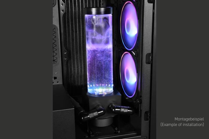 Actual product image Alphacool Core 200 Aurora ARGB balance tank, acrylic