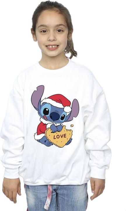 Produktbild Disney Lilo And Stitch Christmas Love Biscuit Sweatshirt Mädchen (116)