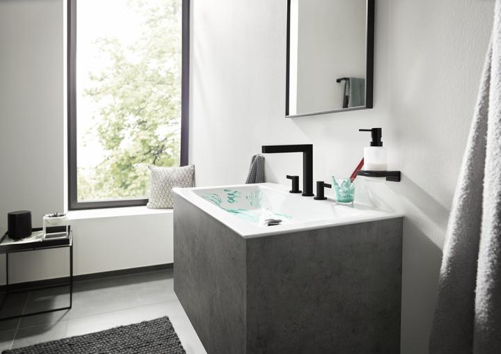 Immagine prodotto hansgrohe HG Miscelatore per lavabo a 3 fori FINORIS 160 con scarico PO 1 1/4inch nero opaco