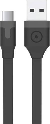 Muvit Flat Type-C Cable USB 2.0 2M 3A Black (2 m, USB 2.0)