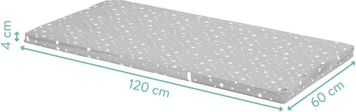 Produktbild Fillikid Reisebettmatratzen Reisebett-Rollmatratze 120 x 60 cm - Sterne Grau