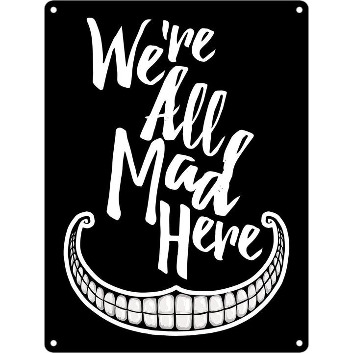 Produktbild Grindstore MiniBlechschild We're All Mad Here (20 x 15 cm)