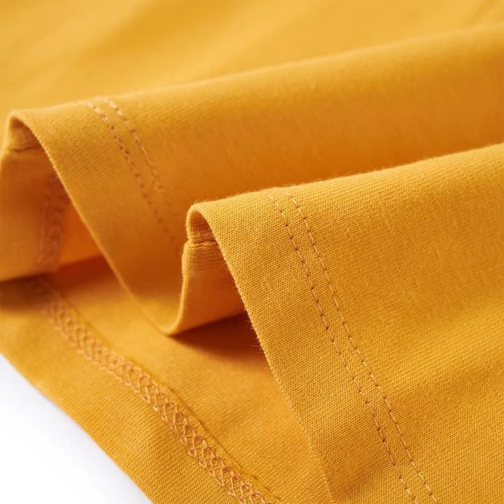 Immagine prodotto VidaXL Camicia da bambino a maniche lunghe ocra scuro 128,Materiale: 95 (128)