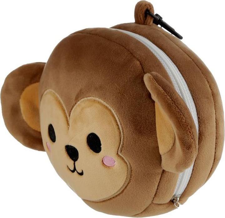 Image du produit Puckator Relaxeazzz Singe en peluche Coussin de voyage rond & masque pour les yeux