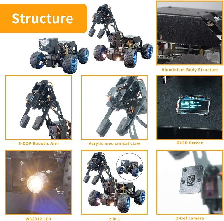 Produktbild Adeept PiCar-Pro Raspberry Pi Smart Roboter Auto Kit