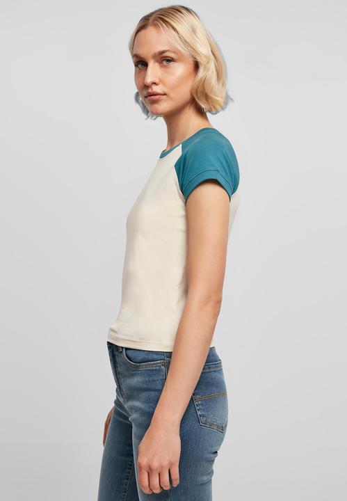 Actual product image Urban Classics Ladies Organic Stretch Short Retro Baseball Tee (XS)