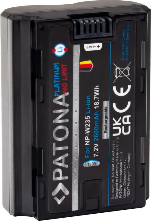 Image du produit Patona Pile au platine f. Fuji NP-W235 (Batterie)