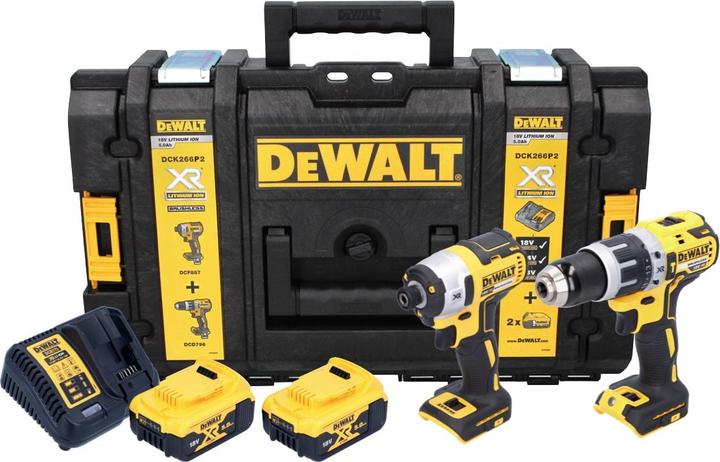Image du produit DeWalt DCK266P2-QW 18V Combo Kit (Fonctionnement sur batterie)