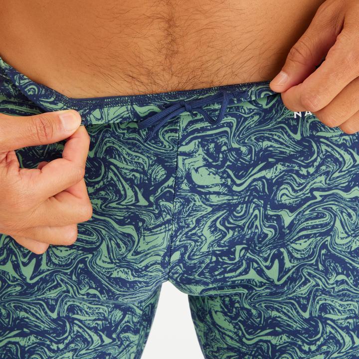 Produktbild Nabaiji Badehose Midjammer Herren - 100 Yoko Wave blau/khaki (XL)