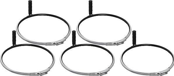 Actual product image Flora Bag holder, for 120 l capacity, pack of 5, silver / black. (5 x, 120 l)