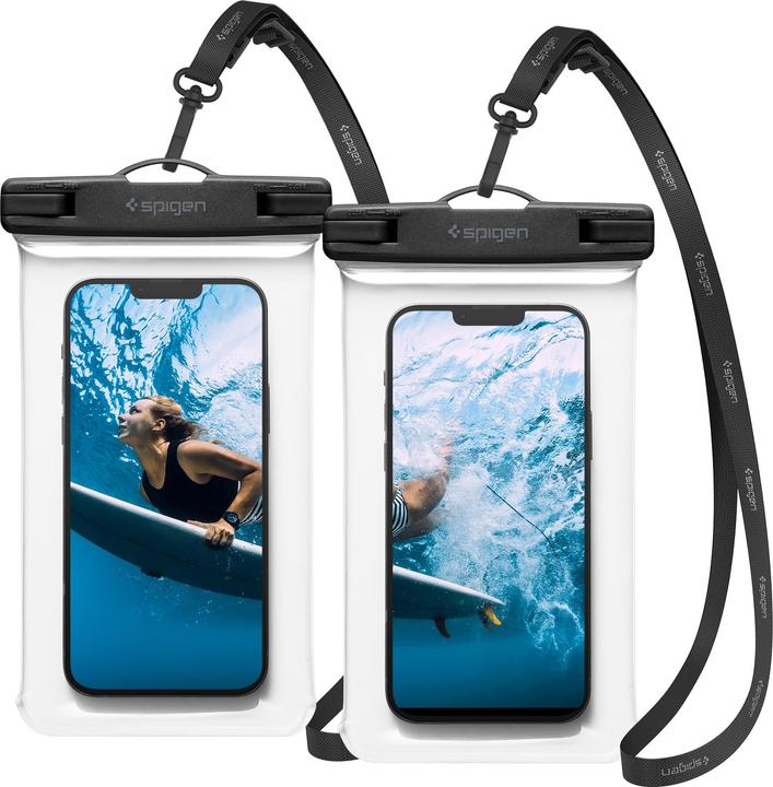 Actual product image Spigen A601 Universal Waterproof Case, Clear (pack of 2) (Universal)