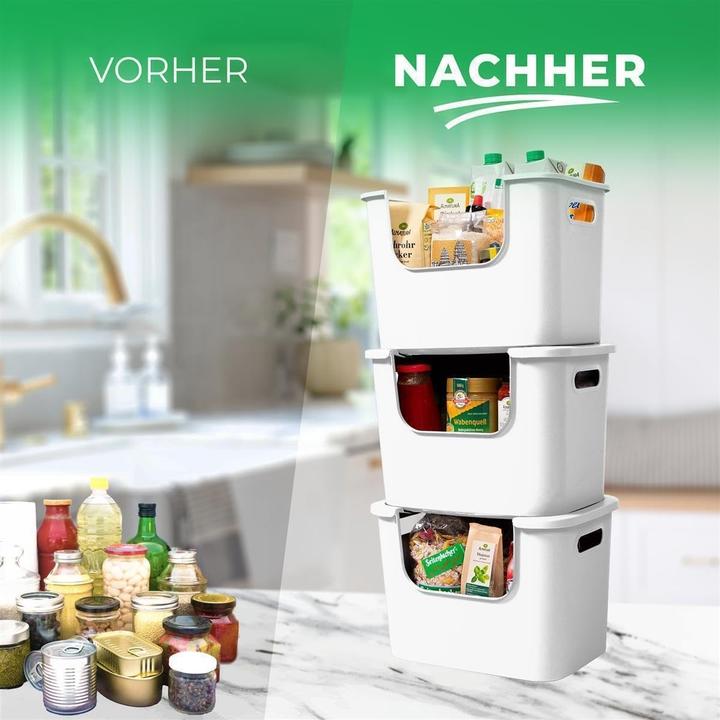 Produktbild Novaliv 3x Aufbewahrungsbox Bad Organizer Kleiderschrank Schubladen Ordnungssystem Weiss Wohnmobil Sc