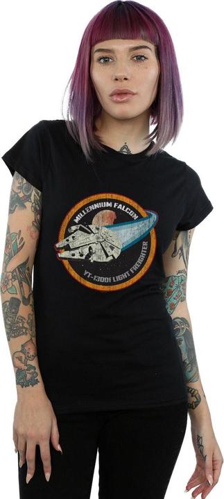 Immagine prodotto Star Wars Millennium Falcon Badge Maglietta Donna (XXL)