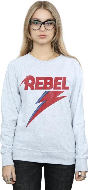 Actual product image David Bowie Womens/Ladies Distressed Rebel Sweatshirt (S)