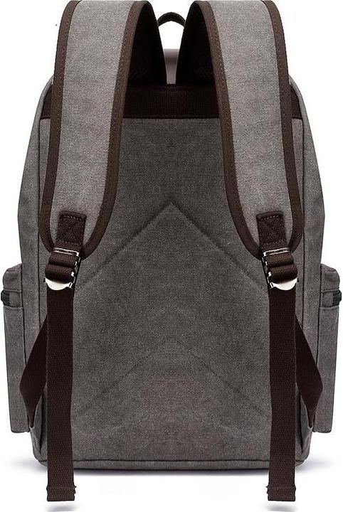 Actual product image Only-Bags.Store Trendy Retro Canvas Computer Bag Backpack, Student School Bag, Retro Casual Backpack, Strong