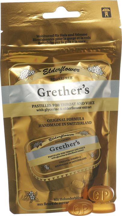 Image du produit Grethers Elderflower pastilles sans sucre pastilles (1 pièce(s))