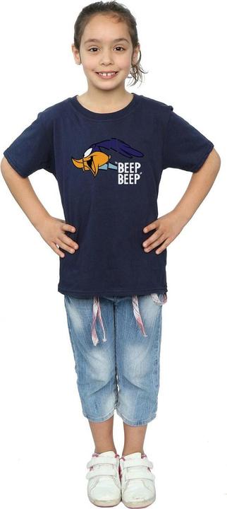 Actual product image Looney Tunes Girls Road Runner Beep Beep Cotton T-Shirt (140, 146)