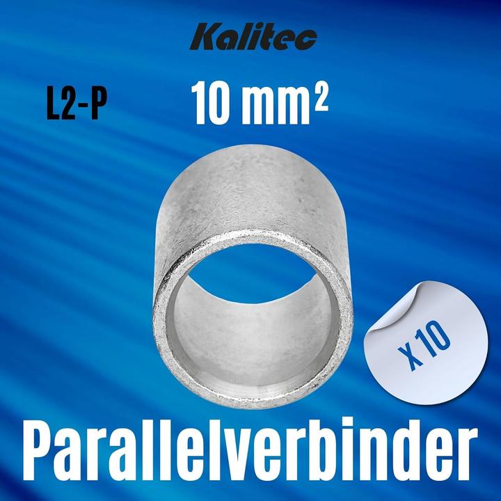 Immagine prodotto Kalitec 10 pezzi Connettore parallelo L2-P da 10 mm² I Connettore non isolato I Connettore a crimpare nudo