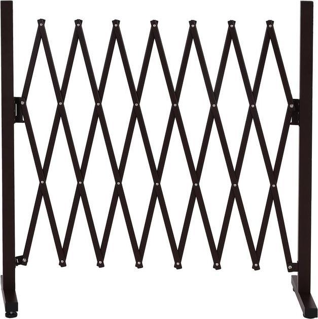 Image du produit Mendler Barrière en aluminium HWC-K56, extensible pivotante en acier 103x31-200x31cm, marron