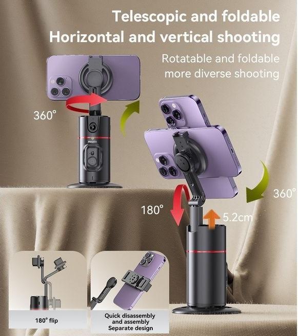 Actual product image Yesido 360° AI Auto Face Tracking Camera Tripod (Smartphone, 0.37 kg)
