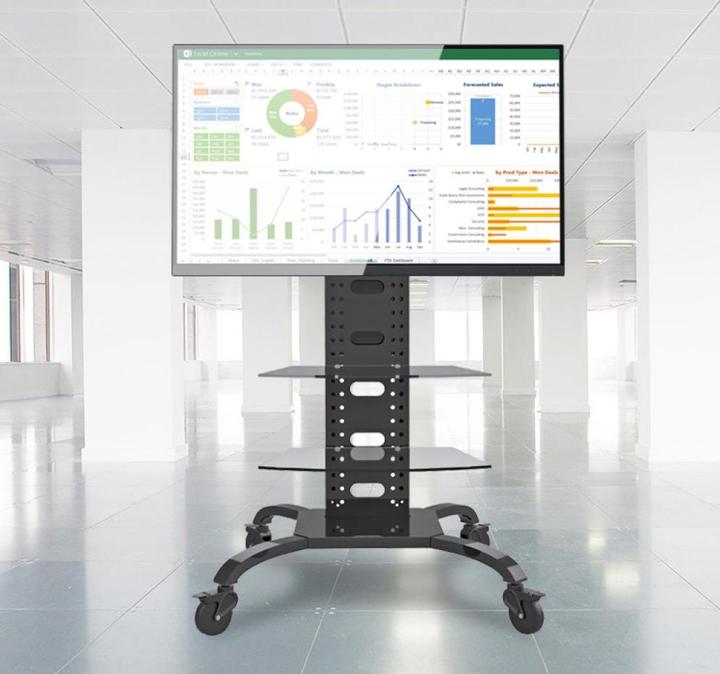 Image du produit Techly Chariot TV LED/LCD pour TV LCD LED avec 2 étagères (Universel, 70", 68 kg)