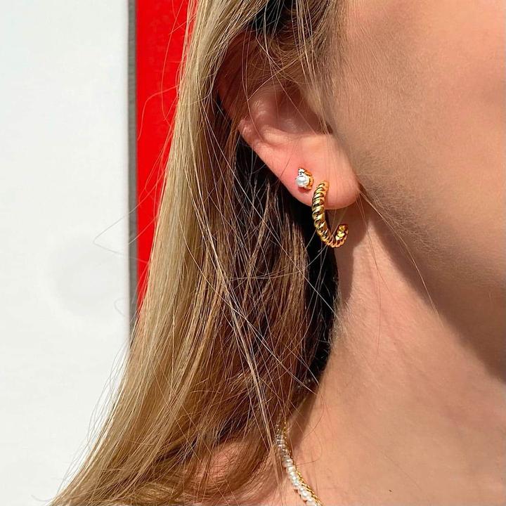 Actual product image Candy Stud earrings Veni, 925 sterling silver, gold-plated (925 Sterling silver, 18k gold-plated)