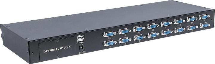 Intellinet Modular 16-port KVM switch with VGA interface for use with Rackmount LCD co...