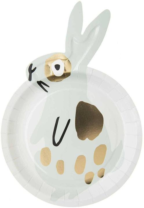 Image du produit Rico Design Assiette lapin, rose/doré, 12 pièces (12 x)