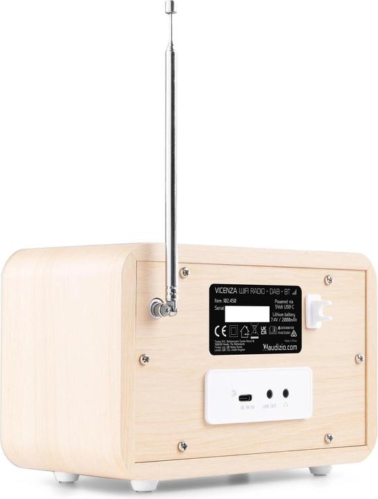 Produktbild Audizio DAB+ Radio Vicenza Weiss, Radio Tuner: Internetradio, FM (DAB+, FM, Internetradio, Bluetooth, WLAN)