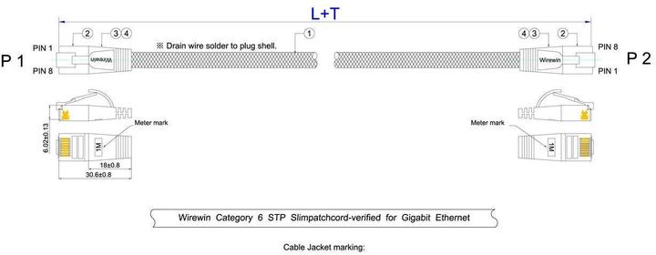 Produktbild Wirewin Netzwerkkabel (STP, CAT6, 5 m)
