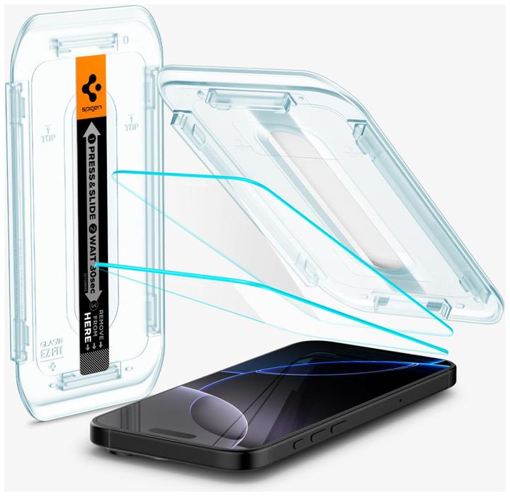Actual product image Spigen Glas.TR EZ Fit (2 Piece, Apple iPhone 16 Pro Max)