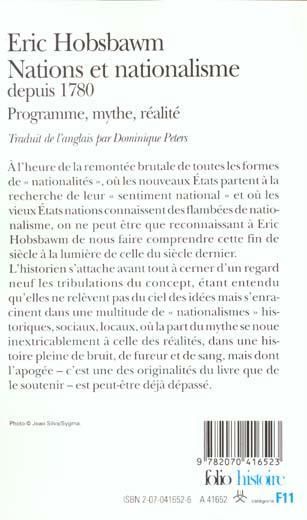 Actual product image Nations et nationalisme depuis 1780 (French, Eric John Hobsbawm, 2001)