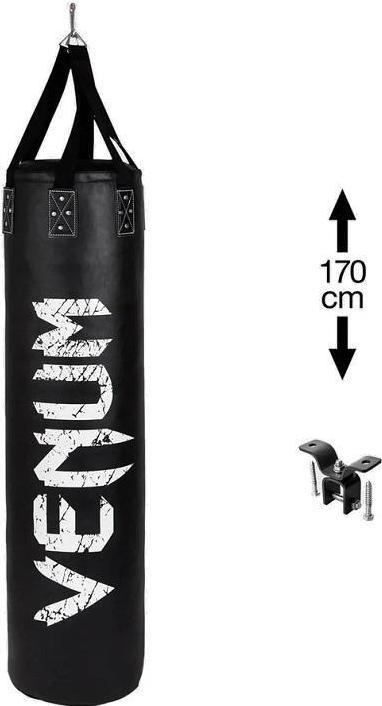 Actual product image Venum Challenger Heavy bag + Ceiling Hook - Black/White - Filled - 170cm (170 cm, 50 kg)