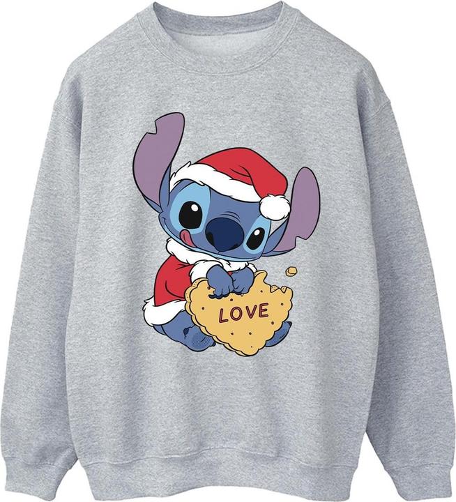Produktbild Disney Lilo And Stitch Christmas Love Biscuit Sweatshirt (M)