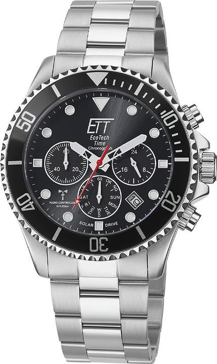Produktbild ETT EGS-11607-25M (Uhr mit Schmuckstein, Chronograph, Gangreserveanzeige, Lünette drehbar links, Funkuhr, 44 mm)