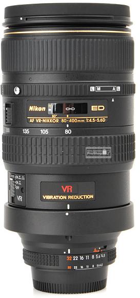 Nikon AF 80-400mm, f/4.5-5.6D ED VR AF- Import (Nikon F, Volledig formaat)