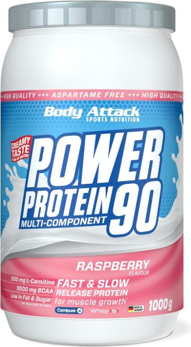 Produktbild Body Attack New Power Protein 90 (1000g Dose) (Himbeere, 1 Stk., 1000 g)