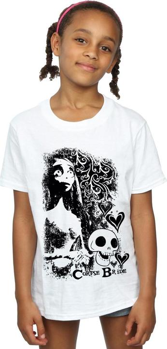 Immagine prodotto Corpse Bride Skull Logo Maglietta Ragazze (104)