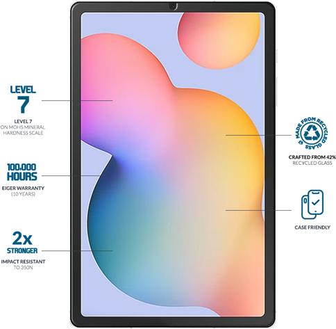 Actual product image Eiger Mountain Glass Clear Tablet screen protector (1 Piece, Galaxy Tab S6 Lite (2022))