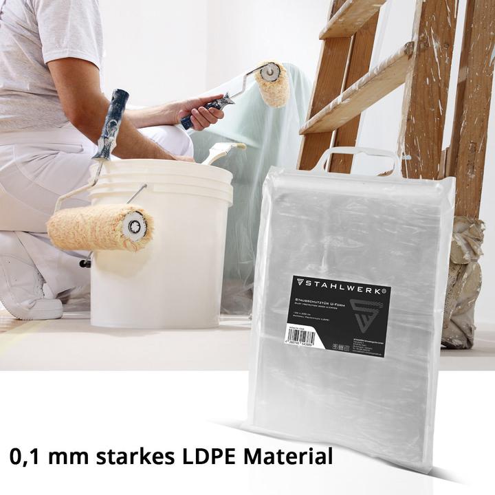 Produktbild Stahlwerk Staubschutztür U-Form Staubtür Schmutzschleuse Staubvorhang (Schutzbrillenkasten)
