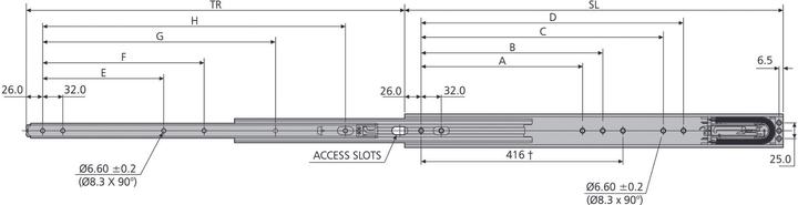 Image du produit Accuride Glissières à billes à extension complète (usage intensif) 5321EC