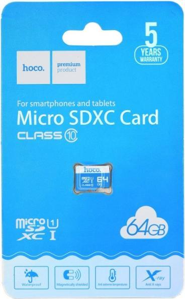 Produktbild Hoco Speicherkarten Speicherkarte microSD 64GB Klasse 10 (64 GB, microSD, U1, UHS-I)