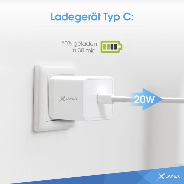 Produktbild Xlayer Typ-C (USB-C) Single Charger PD 20W White (20 W)